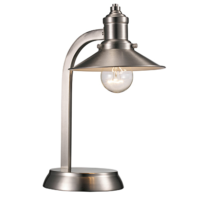 Trans Globe Lighting RTL-8986 BN Liberty 13" H. Indoor Brushed Nickel Industrial Table Lamp